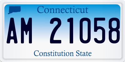 CT license plate AM21058