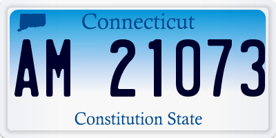 CT license plate AM21073