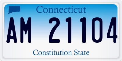 CT license plate AM21104