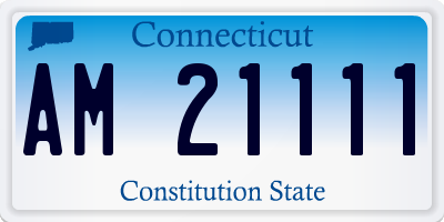CT license plate AM21111