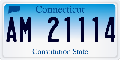 CT license plate AM21114