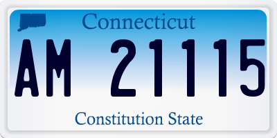 CT license plate AM21115