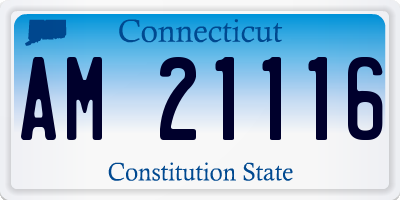 CT license plate AM21116