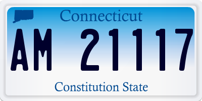 CT license plate AM21117