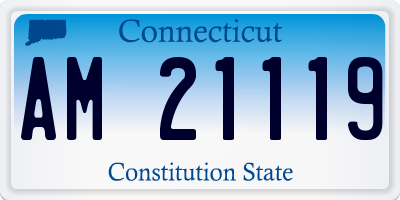 CT license plate AM21119