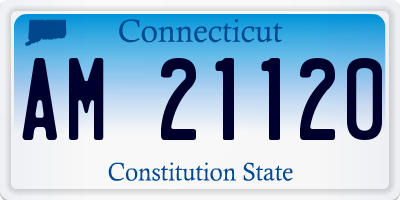 CT license plate AM21120