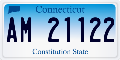 CT license plate AM21122