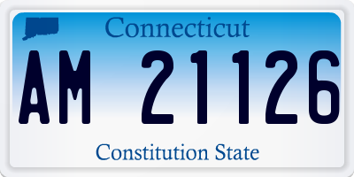 CT license plate AM21126