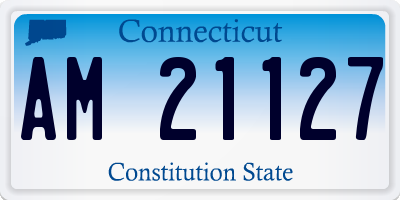 CT license plate AM21127