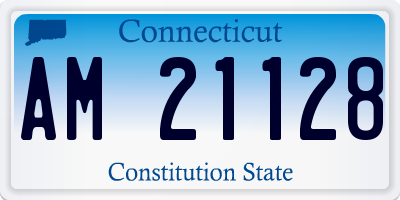 CT license plate AM21128