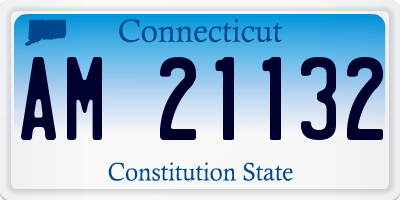 CT license plate AM21132