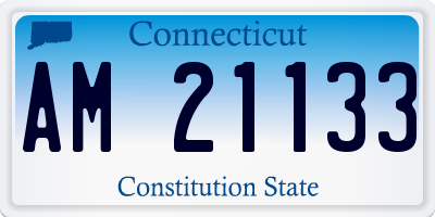 CT license plate AM21133