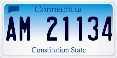 CT license plate AM21134