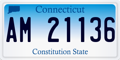 CT license plate AM21136
