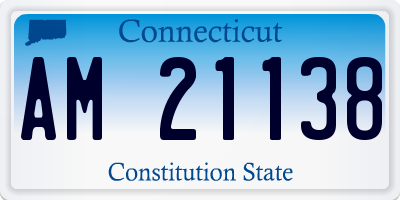 CT license plate AM21138