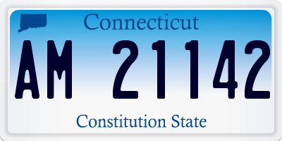 CT license plate AM21142