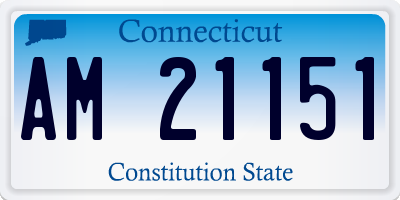 CT license plate AM21151