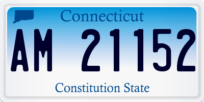CT license plate AM21152