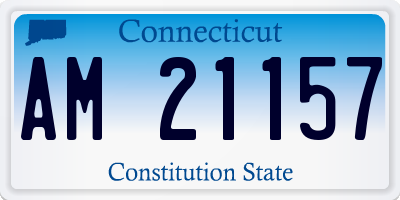 CT license plate AM21157