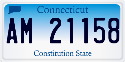 CT license plate AM21158