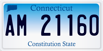 CT license plate AM21160