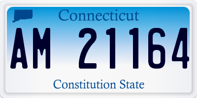 CT license plate AM21164