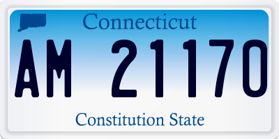 CT license plate AM21170