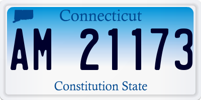 CT license plate AM21173