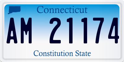 CT license plate AM21174