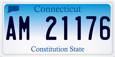 CT license plate AM21176
