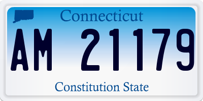CT license plate AM21179