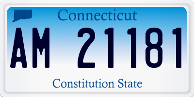 CT license plate AM21181