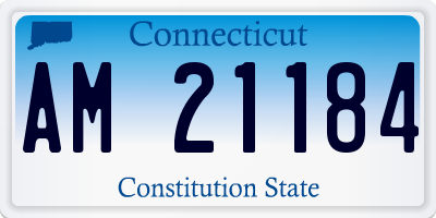 CT license plate AM21184