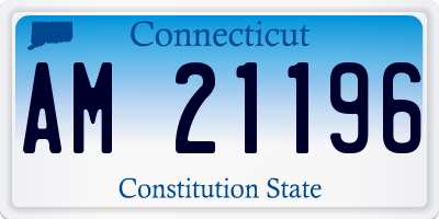CT license plate AM21196