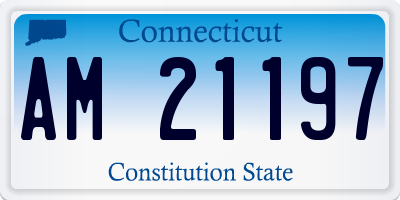 CT license plate AM21197