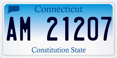 CT license plate AM21207