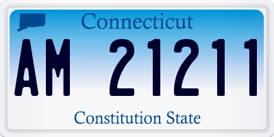 CT license plate AM21211
