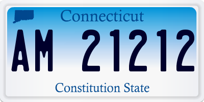 CT license plate AM21212
