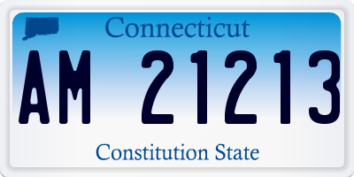 CT license plate AM21213