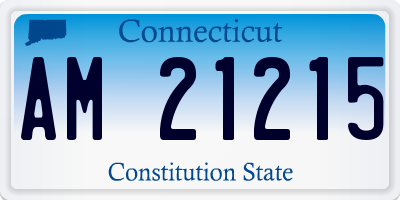 CT license plate AM21215
