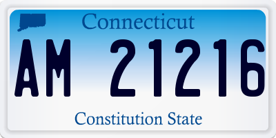 CT license plate AM21216