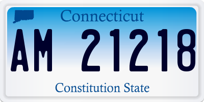 CT license plate AM21218