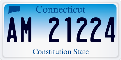 CT license plate AM21224