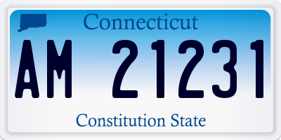 CT license plate AM21231
