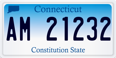 CT license plate AM21232