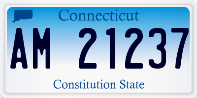 CT license plate AM21237