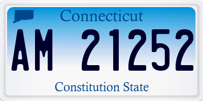 CT license plate AM21252