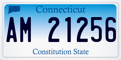 CT license plate AM21256