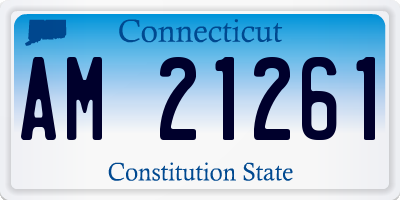 CT license plate AM21261