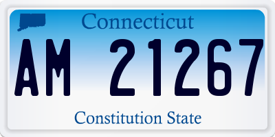 CT license plate AM21267